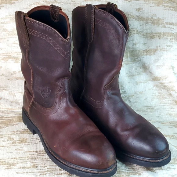 ARIAT MEN'S SIERRA H2O WATERPROOF WORK BOOTS STEEL TOE Sz 12D - Picture 3 of 14